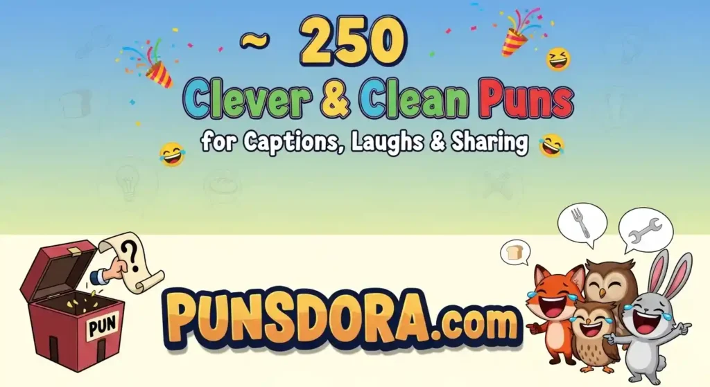 🎉 250 Clever & Clean Pun Puns for Captions, Laughs & Sharing
