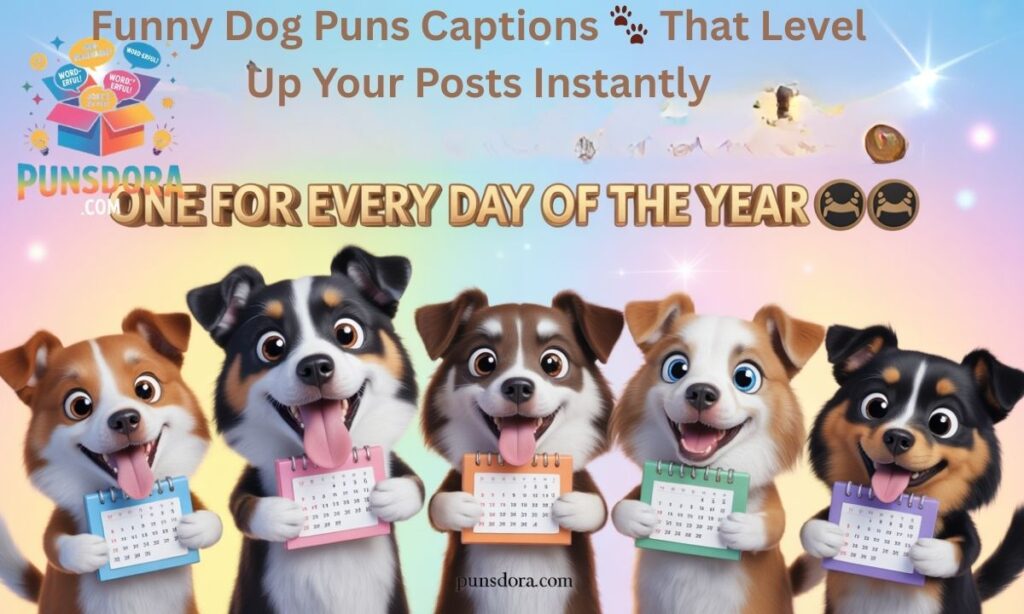 Funny Dog Puns Captions 🐾 That Level Up Your Posts Instantly

