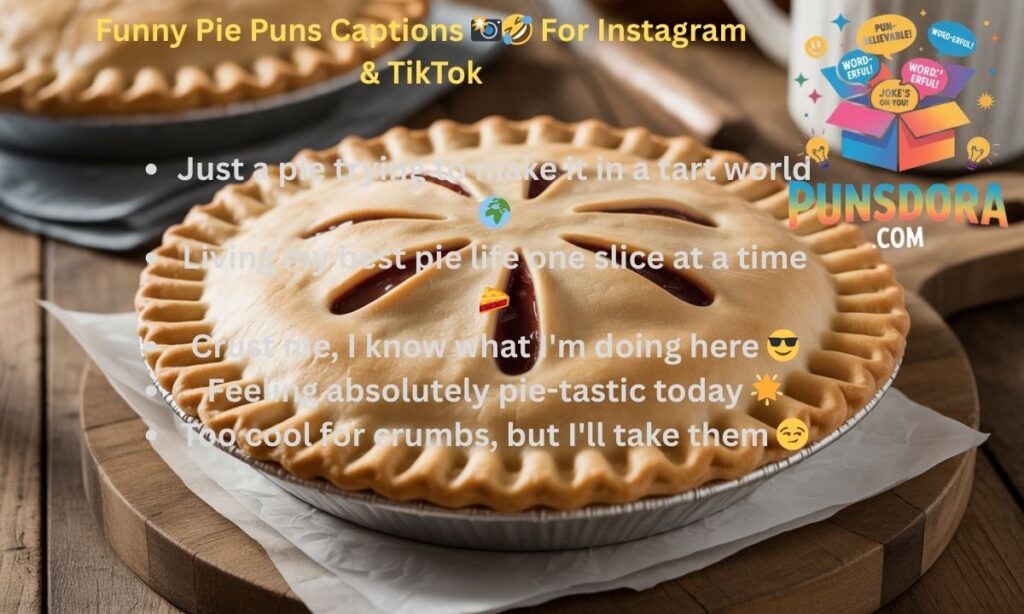 Funny Pie Puns Captions 📸🤣 For Instagram & TikTok
