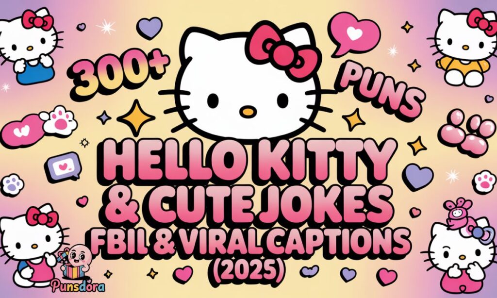 🎀Funny Hello Kitty Puns Captions 😹✨