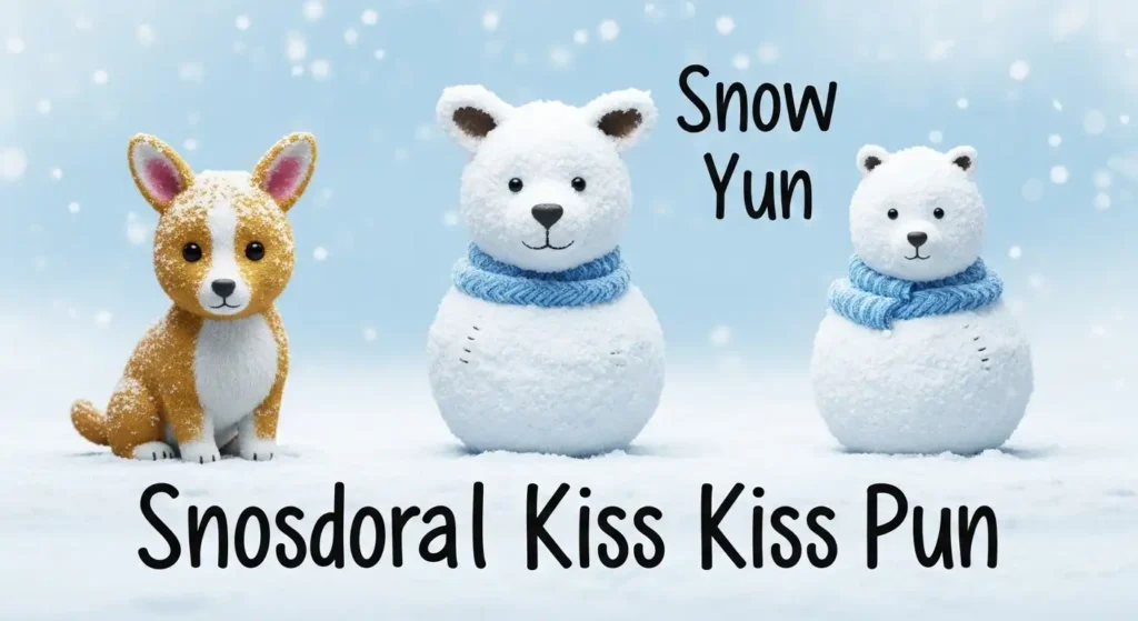 Animal-Inspired Snowball Kiss Puns.