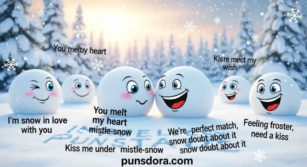 Clean Snowball Kiss Puns.