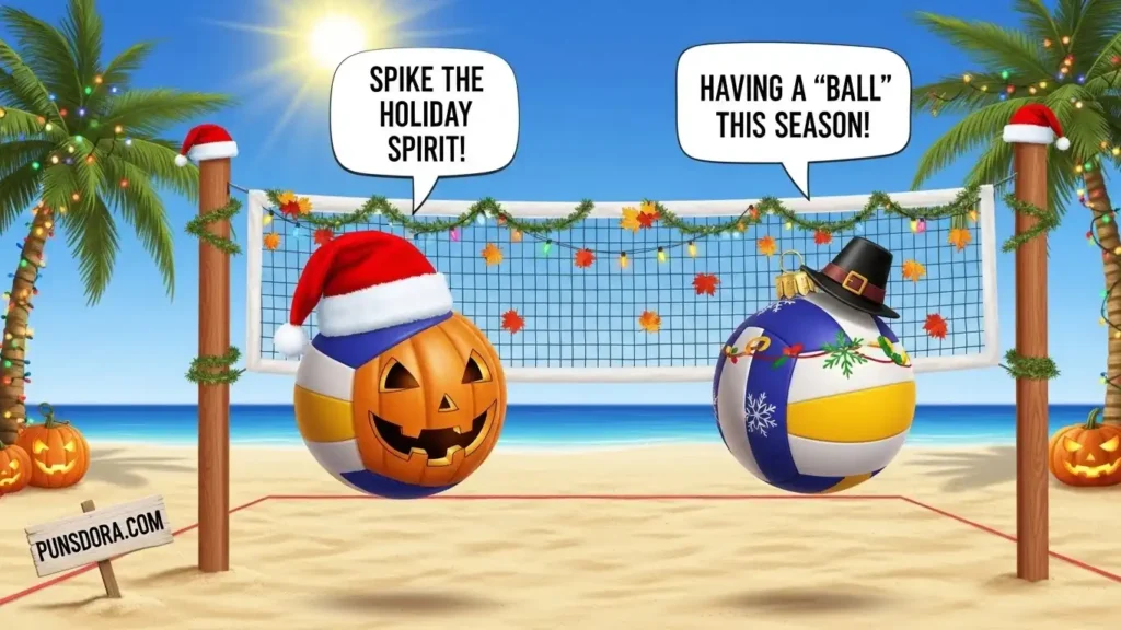 Holiday & Seasonal Volleyball Puns.