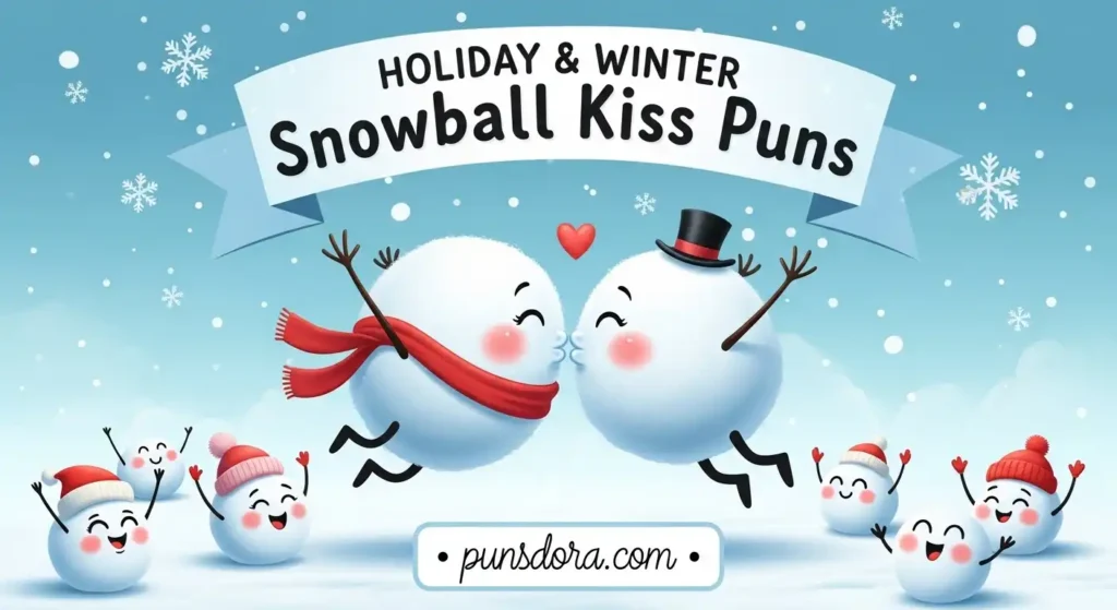 Holiday & Winter Snowball Kiss Puns.
