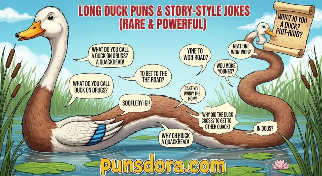 Long Duck Puns & Story-Style Jokes (Rare & Powerful).