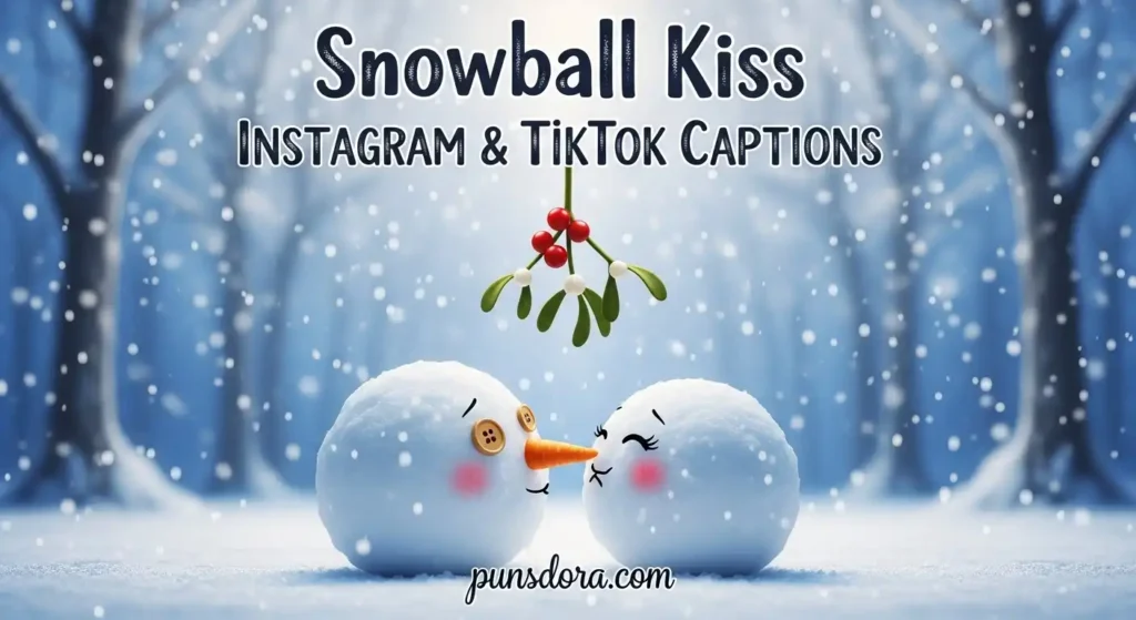 Snowball Kiss Instagram & TikTok Captions.
