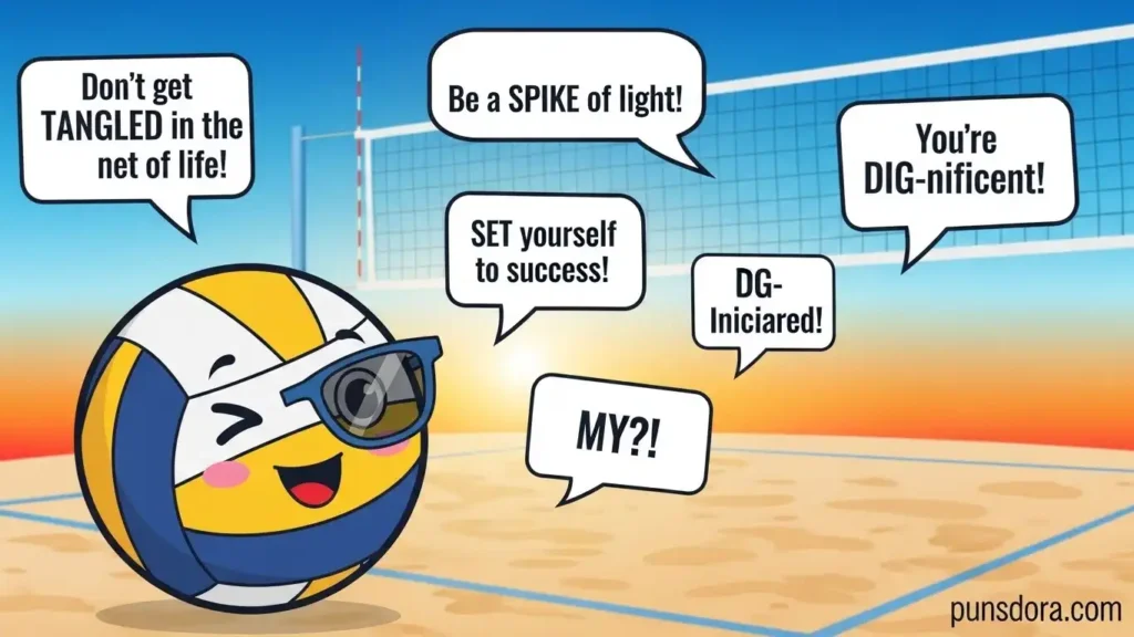 Volleyball Puns for Instagram, Reels & Captions.